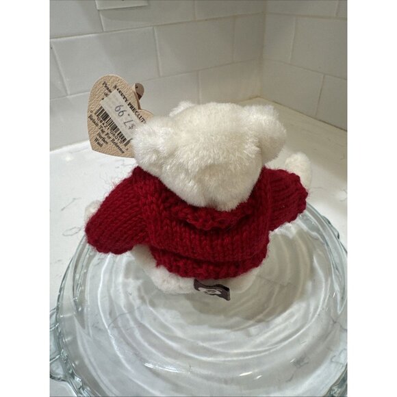 Ty Attic Treasures Nicholas the White Bear 6015 Red Sweater Vintage 1993 Retired - Picture 4 of 8